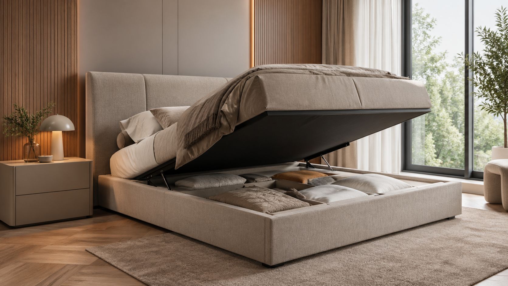 Boxspring met opbergruimte: slim slapen zonder rommel